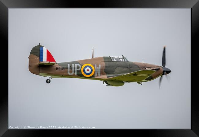 Hawker Hurricane Mk 1b Framed Print by Steve de Roeck