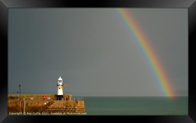 St. Ives Rainbow 2 Framed Print by Roy Curtis