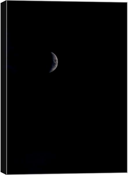 Emerging Moon - Night time Canvas Print by Glen Allen