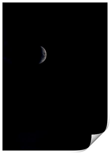 Emerging Moon - Night time Print by Glen Allen