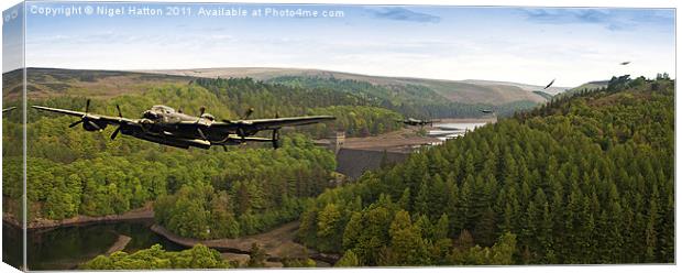Flight of the Lancasters Canvas Print by Nigel Hatton