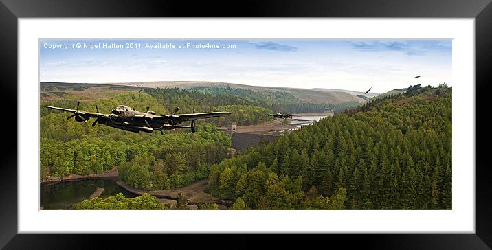 Flight of the Lancasters Framed Mounted Print by Nigel Hatton