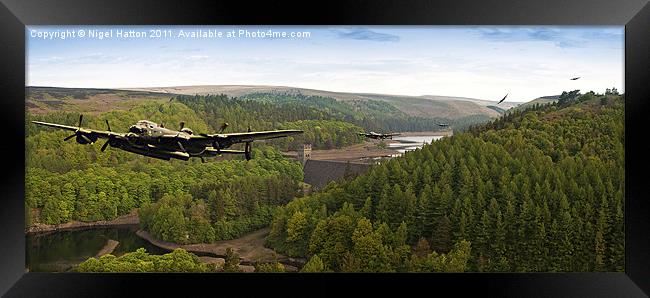 Flight of the Lancasters Framed Print by Nigel Hatton