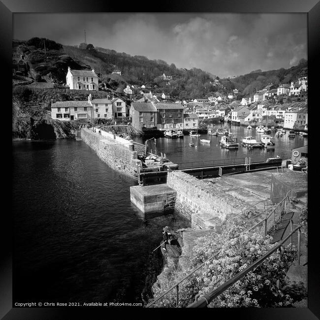 Polperro Harbour Framed Print by Chris Rose