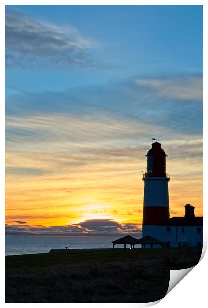 Souter Lighthouse Sunrise Print by Rob Cole