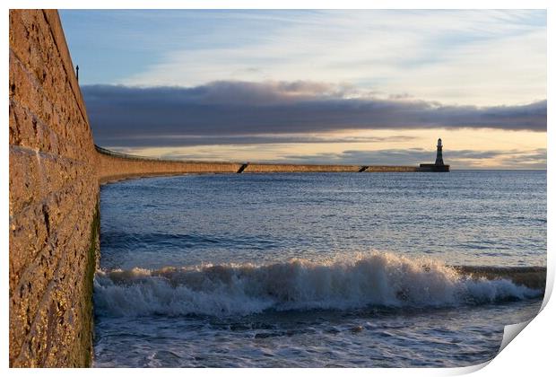 Roker Pier and Lighthouse, Sunderland Print by Rob Cole