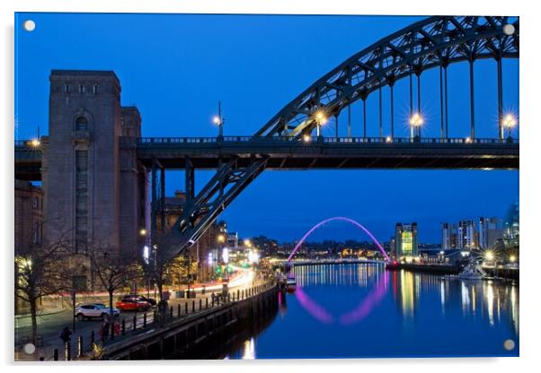 The Tyne Bridge, Newcastle upon Tyne Acrylic by Rob Cole