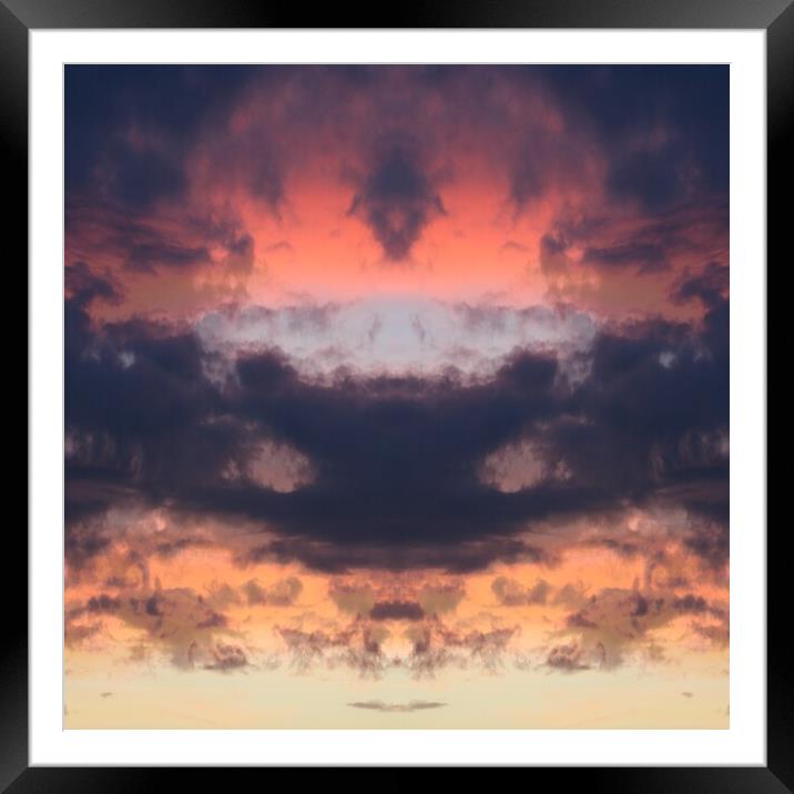 Sky cloud art collage Framed Mounted Print by Roman Zajíc