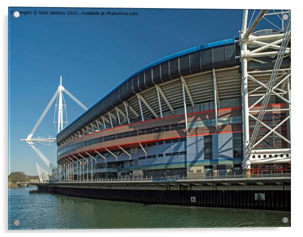 Wales Millennium Stadium Cardiff  Acrylic by Nick Jenkins