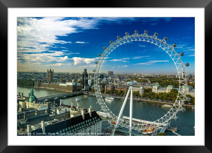 London Eye and Westminster Framed Mounted Print by Dominic Shaw-McIver