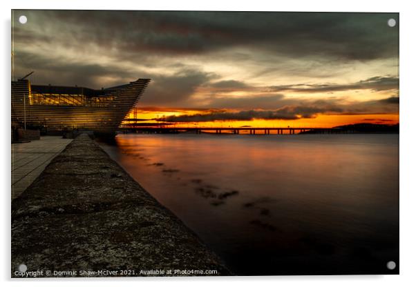 Sunrise at the V&A Dundee Acrylic by Dominic Shaw-McIver