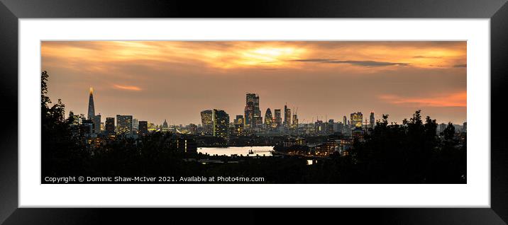 Captivating London Skyline at Sunset Framed Mounted Print by Dominic Shaw-McIver