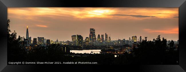 Captivating London Skyline at Sunset Framed Print by Dominic Shaw-McIver