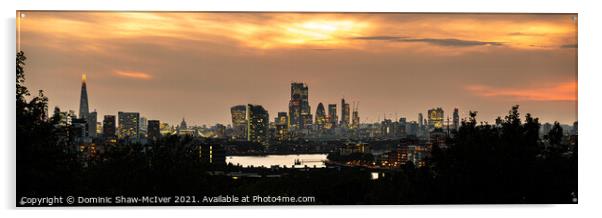 Captivating London Skyline at Sunset Acrylic by Dominic Shaw-McIver