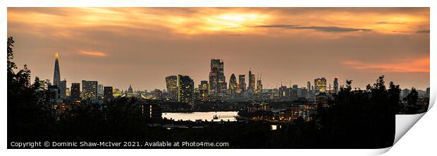 Captivating London Skyline at Sunset Print by Dominic Shaw-McIver