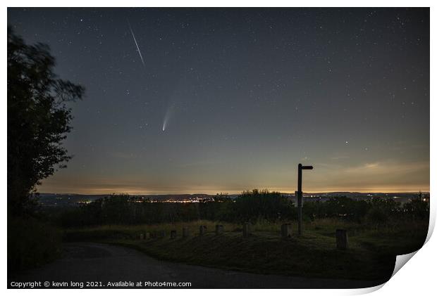 Comet C/2020 F3 (NEOWISE) over Horsham Sussex   Print by kevin long