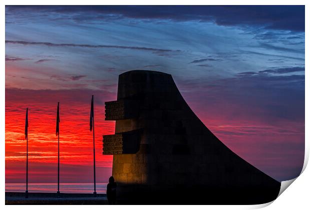 Omaha Beach Monument, Normandy Print by Arterra 