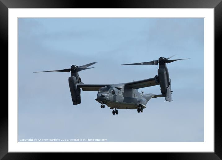 Bell Boeing CV-22B Osprey of the US Air Force Framed Mounted Print by Andrew Bartlett