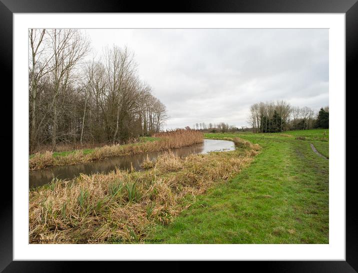 River Bure in Buxton, Norfolk Framed Mounted Print by Chris Yaxley