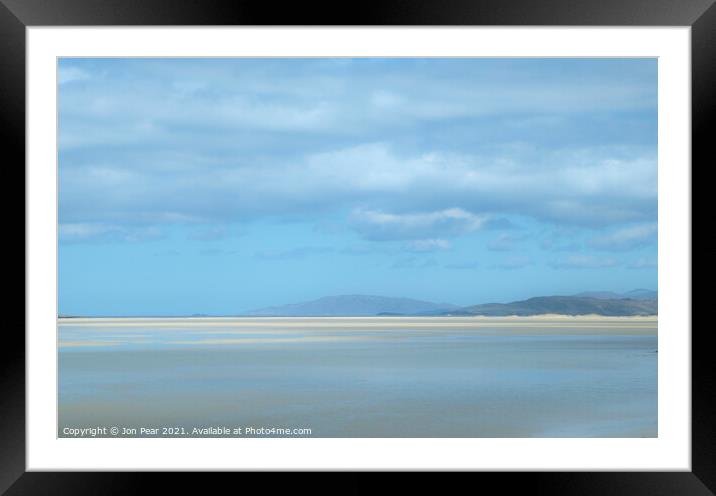 Luskentyre Framed Mounted Print by Jon Pear