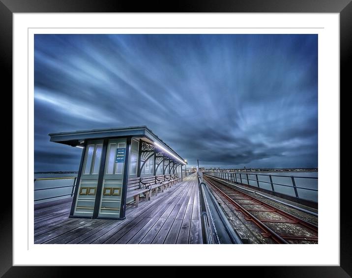 Pier Bench at Southend On Sea Framed Mounted Print by johnny weaver