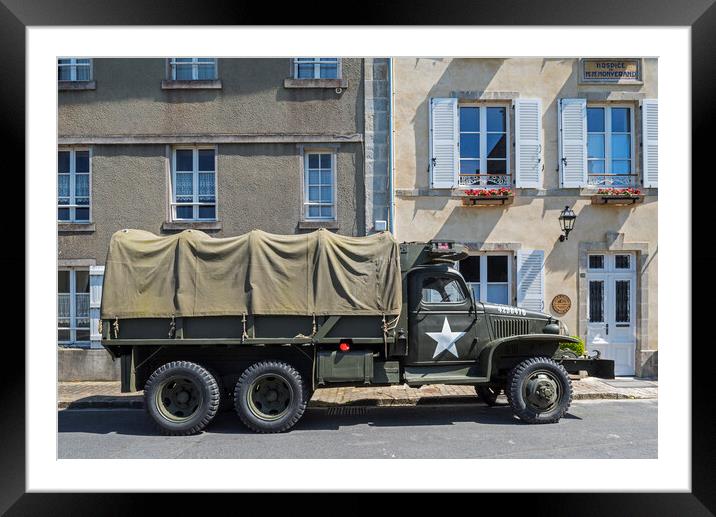 US Army Jimmy Truck Framed Mounted Print by Arterra 