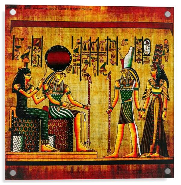 Old Egyptians 1 Acrylic by Samah Muhammad