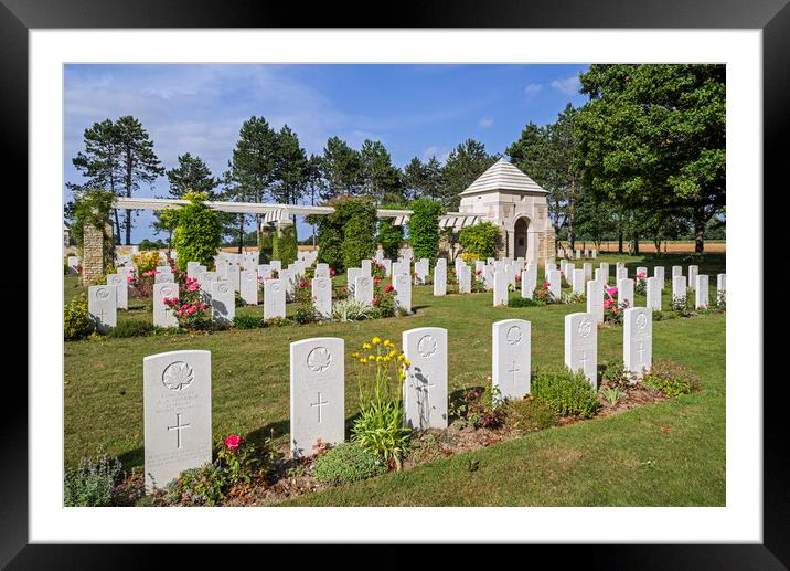 WW2 British Ryes War Cemetery, Normandy Framed Mounted Print by Arterra 