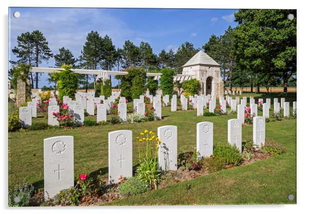 WW2 British Ryes War Cemetery, Normandy Acrylic by Arterra 