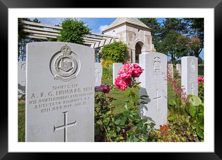 British Ryes War Cemetery, Normandy Framed Mounted Print by Arterra 