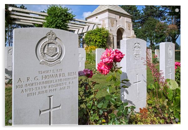 British Ryes War Cemetery, Normandy Acrylic by Arterra 