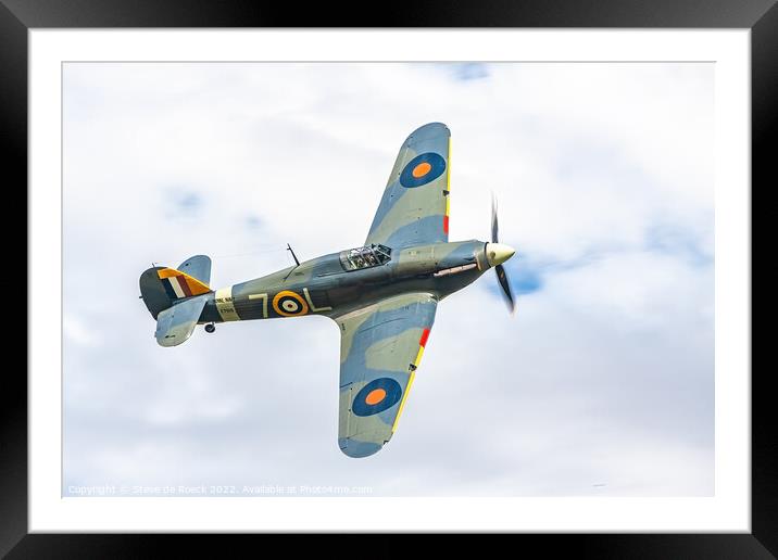 Hawker Hurricane 7-L Framed Mounted Print by Steve de Roeck