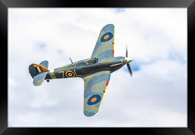 Hawker Hurricane 7-L Framed Print by Steve de Roeck