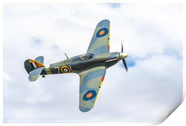 Hawker Hurricane 7-L Print by Steve de Roeck