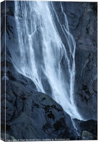 Aber Falls Waterfall Snowdonia Wales Canvas Print by Pearl Bucknall