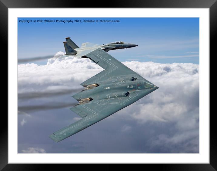 Northrop Grumman B-2 Spirit Stealth Bomber - RIAT  Framed Mounted Print by Colin Williams Photography