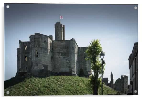 Warkworth Castle Acrylic by Mark Jones