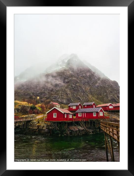 Å – Lofoten’s Best-Preserved Fishing Village Framed Mounted Print by Janet Carmichael