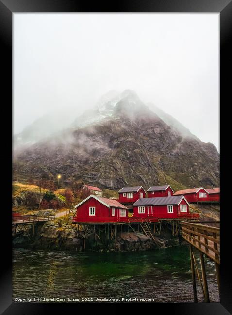 Å – Lofoten’s Best-Preserved Fishing Village Framed Print by Janet Carmichael