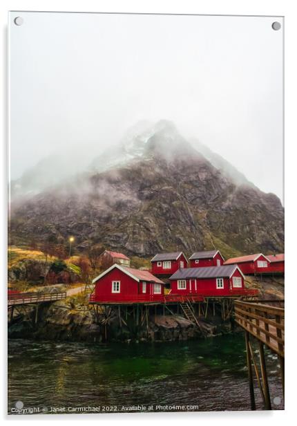 Å – Lofoten’s Best-Preserved Fishing Village Acrylic by Janet Carmichael