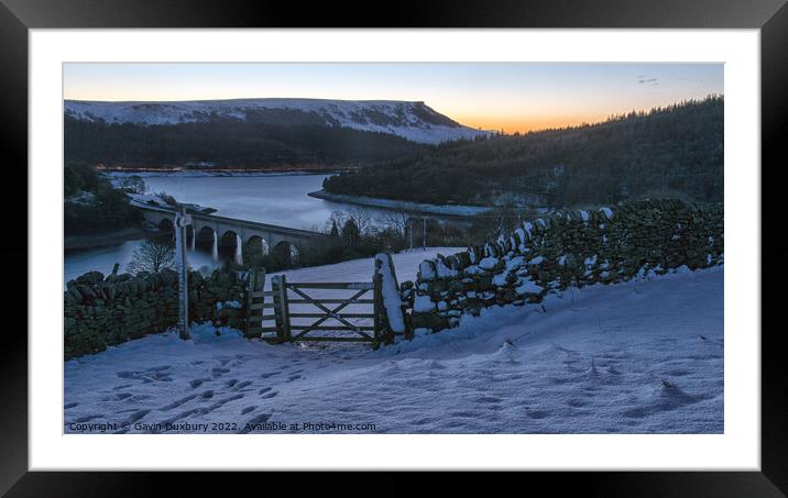 Snowy Dawn Framed Mounted Print by Gavin Duxbury