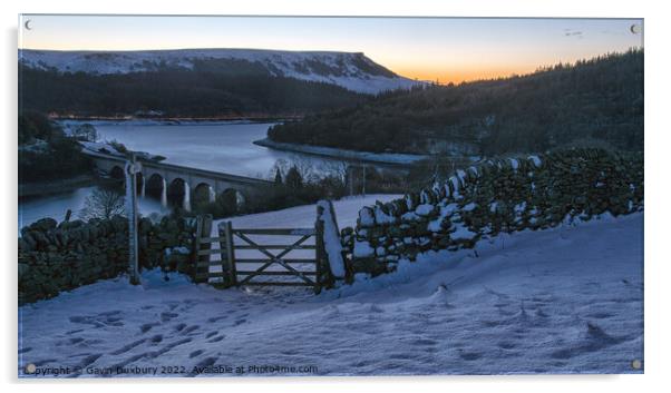 Snowy Dawn Acrylic by Gavin Duxbury