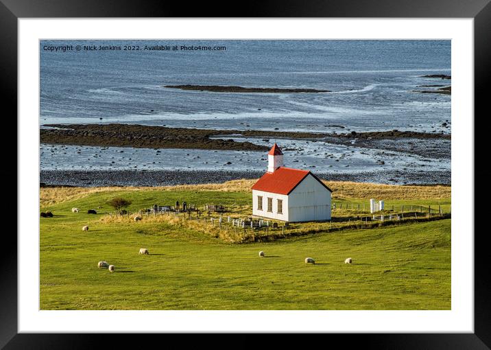 Icelandic Church Snaefellsnes  Framed Mounted Print by Nick Jenkins