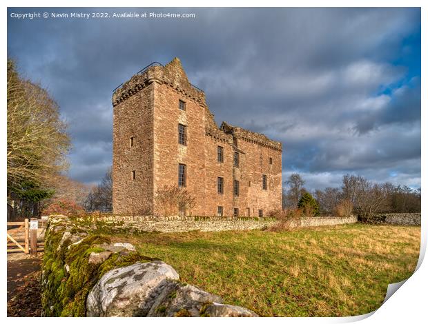 Huntingtower Castle, Perth, Scotland Print by Navin Mistry