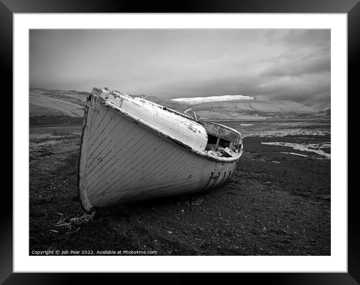  Abandoned Lifeboat Framed Mounted Print by Jon Pear