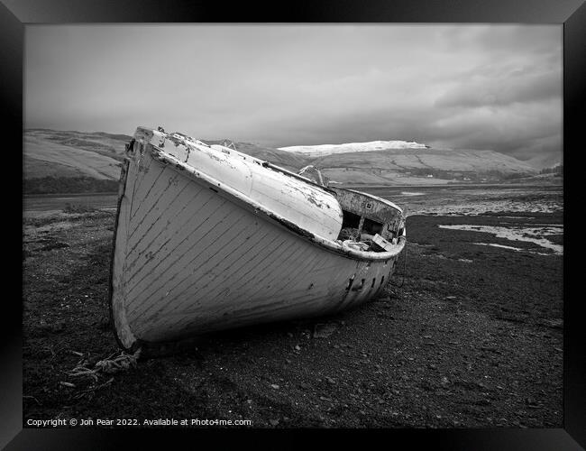  Abandoned Lifeboat Framed Print by Jon Pear