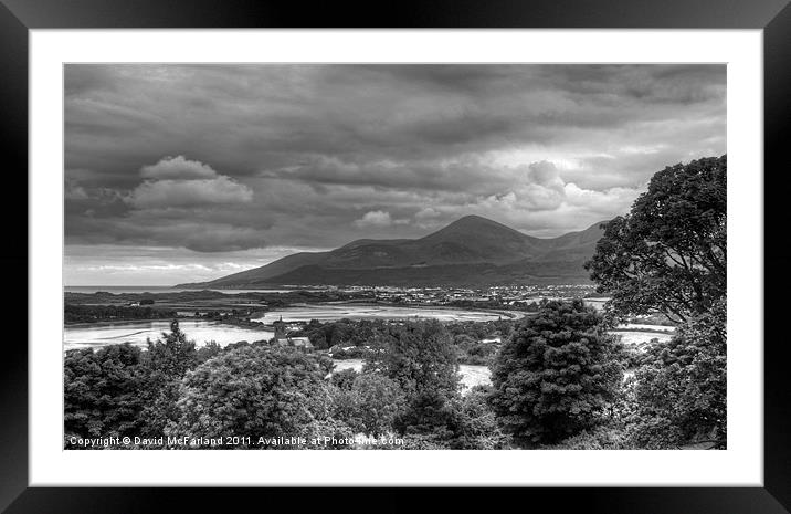 Dundrum and Newcastle Framed Mounted Print by David McFarland