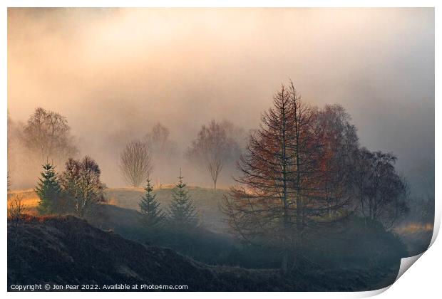 Sunrise Glen Orchy Print by Jon Pear