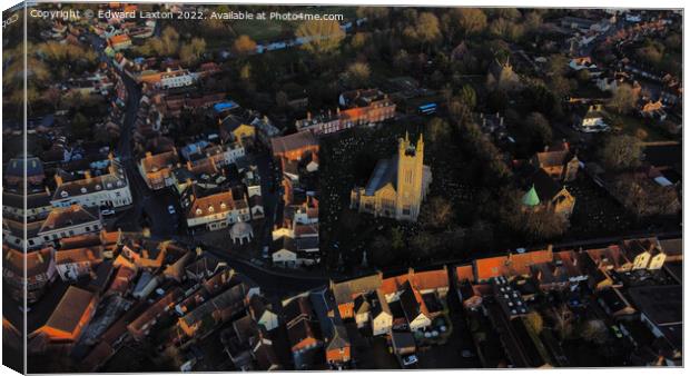 St. Mary’s Church Bungay Canvas Print by Edward Laxton