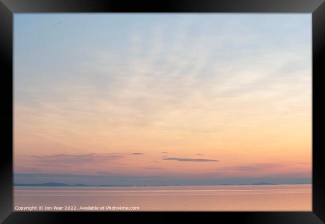 Sunset over the Hebrides  Framed Print by Jon Pear